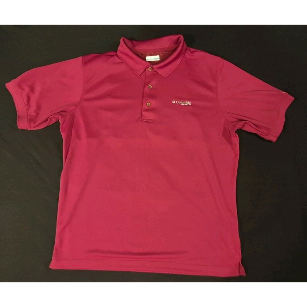 Columbia PFG Omni Shade Polo Brick Red XL Mens